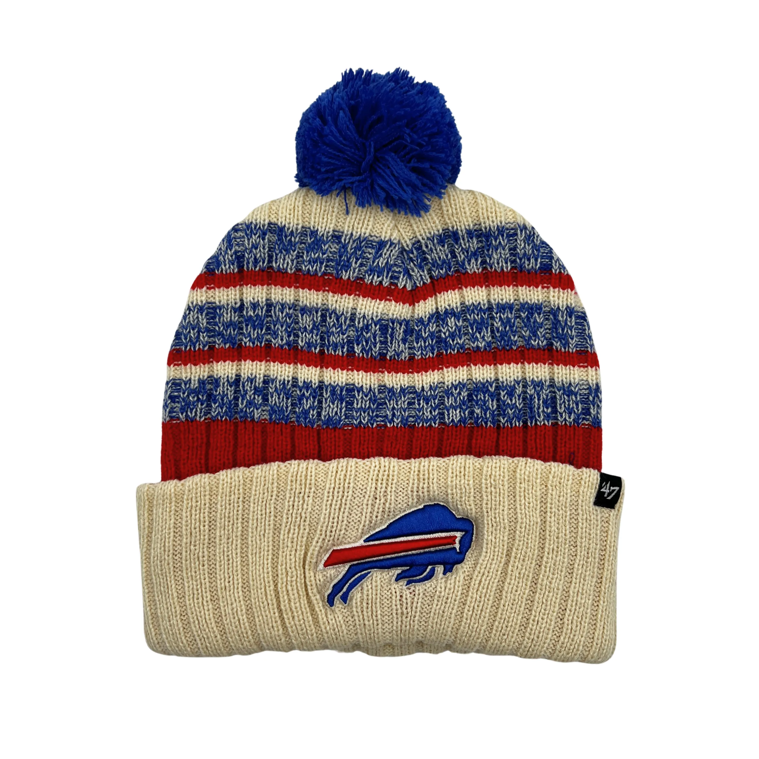 47 Brand Buffalo Bills Vintage-Inspired Natural Tavern Knit Winter Hat for Ultimate Comfort and Style