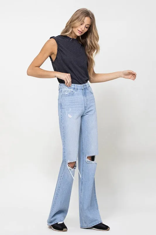 90's Vintage Flare Jeans in Denim