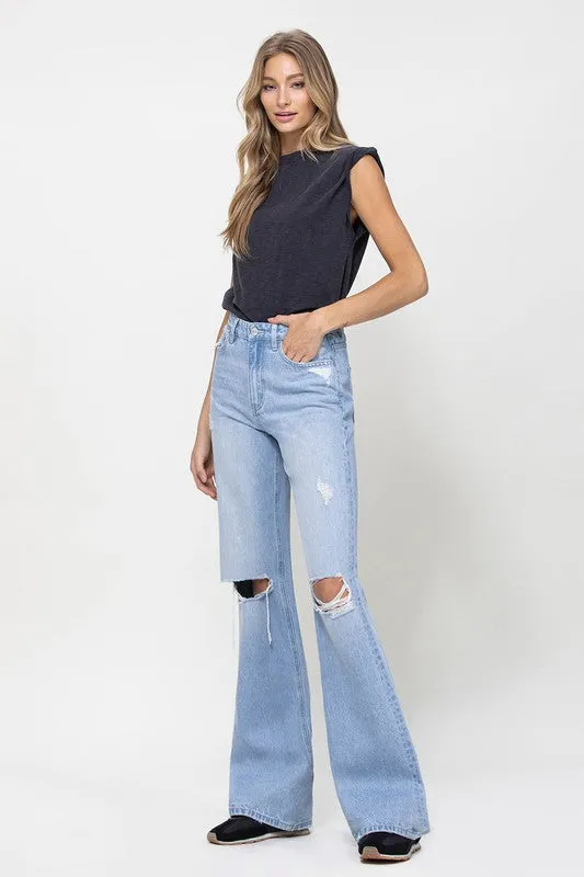 90's Vintage Flare Jeans in Denim