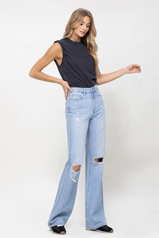 90's Vintage Flare Jeans in Denim