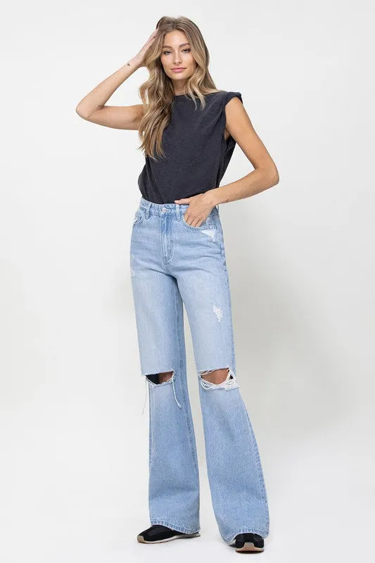 90's Vintage Flare Jeans in Denim