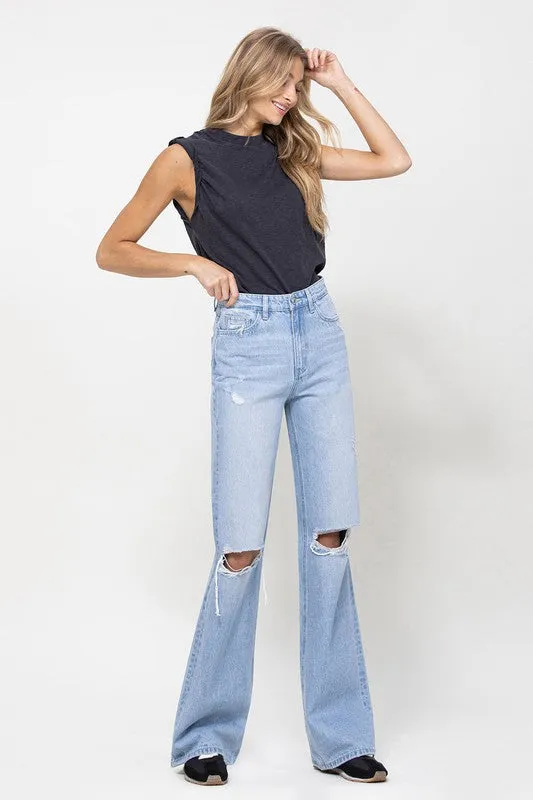 90's Vintage Flare Jeans in Denim