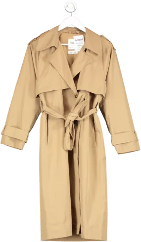 Elevated Beige Trench Coat by Abercrombie & Fitch - Size UK S