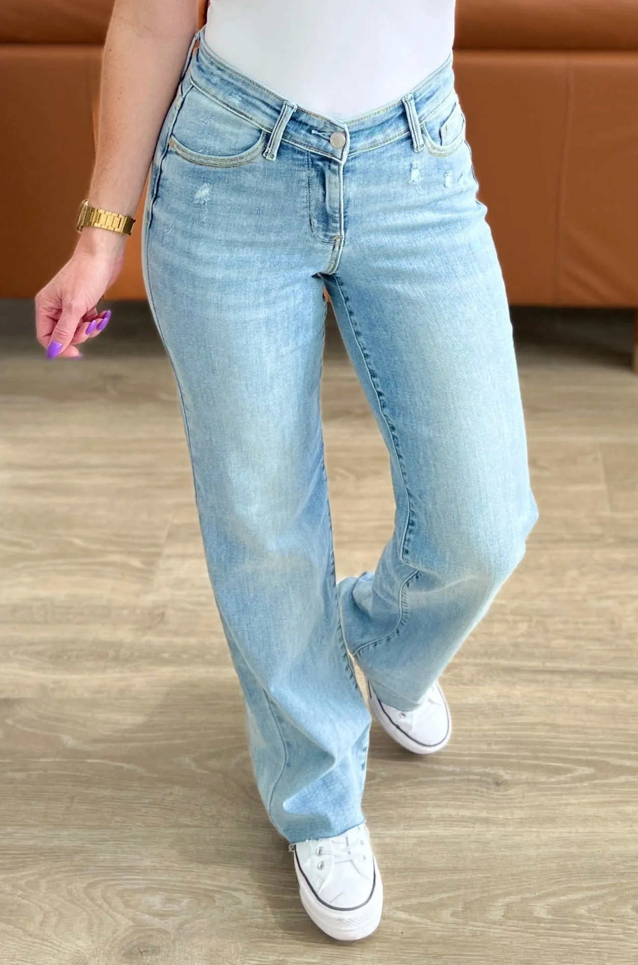 Addison V Front Waistband Judy Blue Jeans