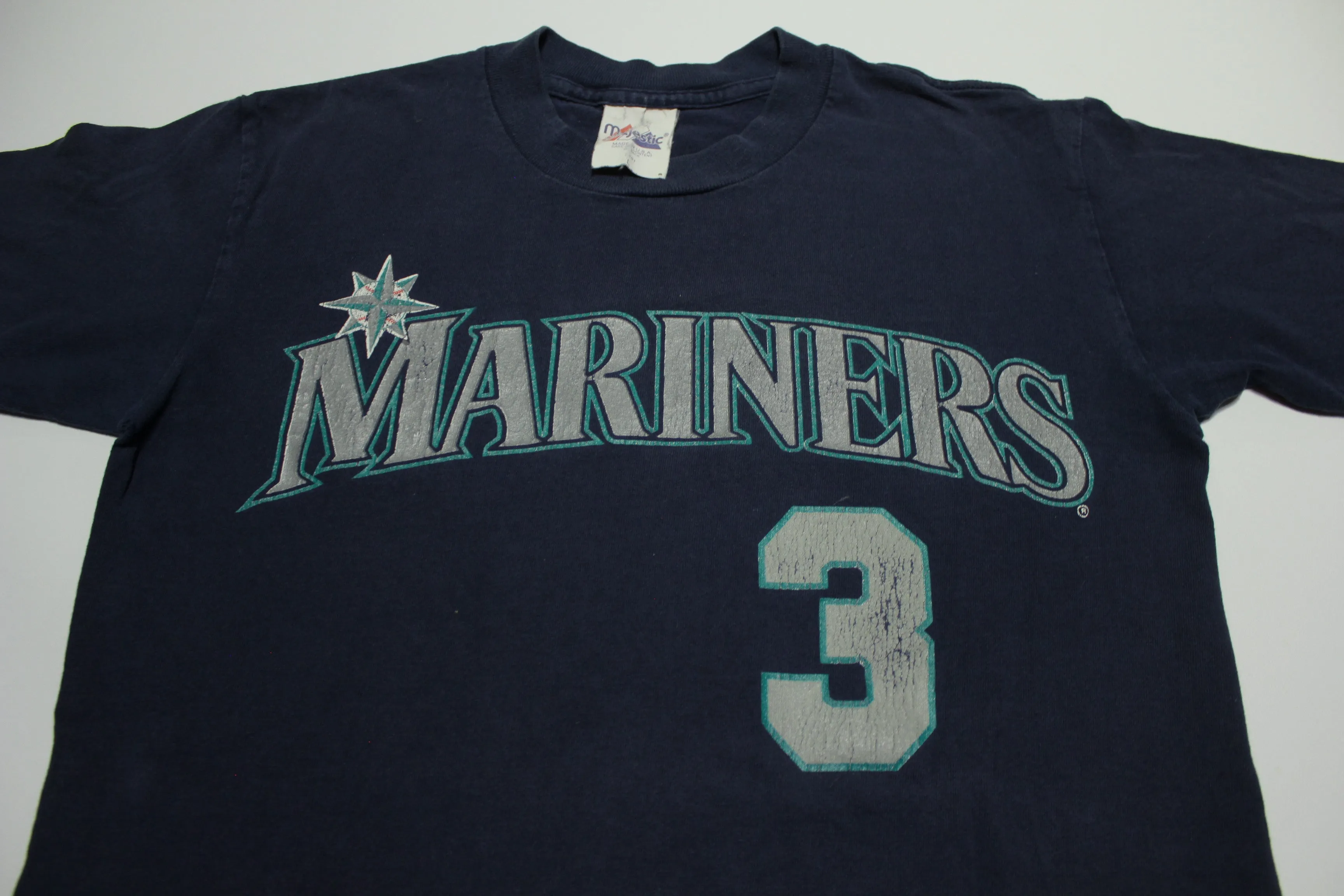 Alex Rodriguez Vintage 90's #3 Seattle Mariners Single Stitch Majestic Made in USA T-Shirt