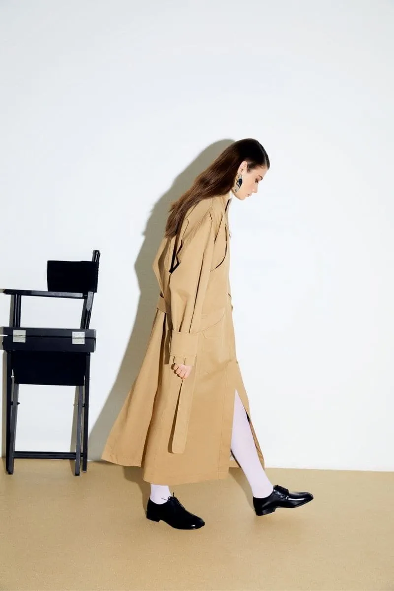 BEIGE GADGET TRENCH COAT