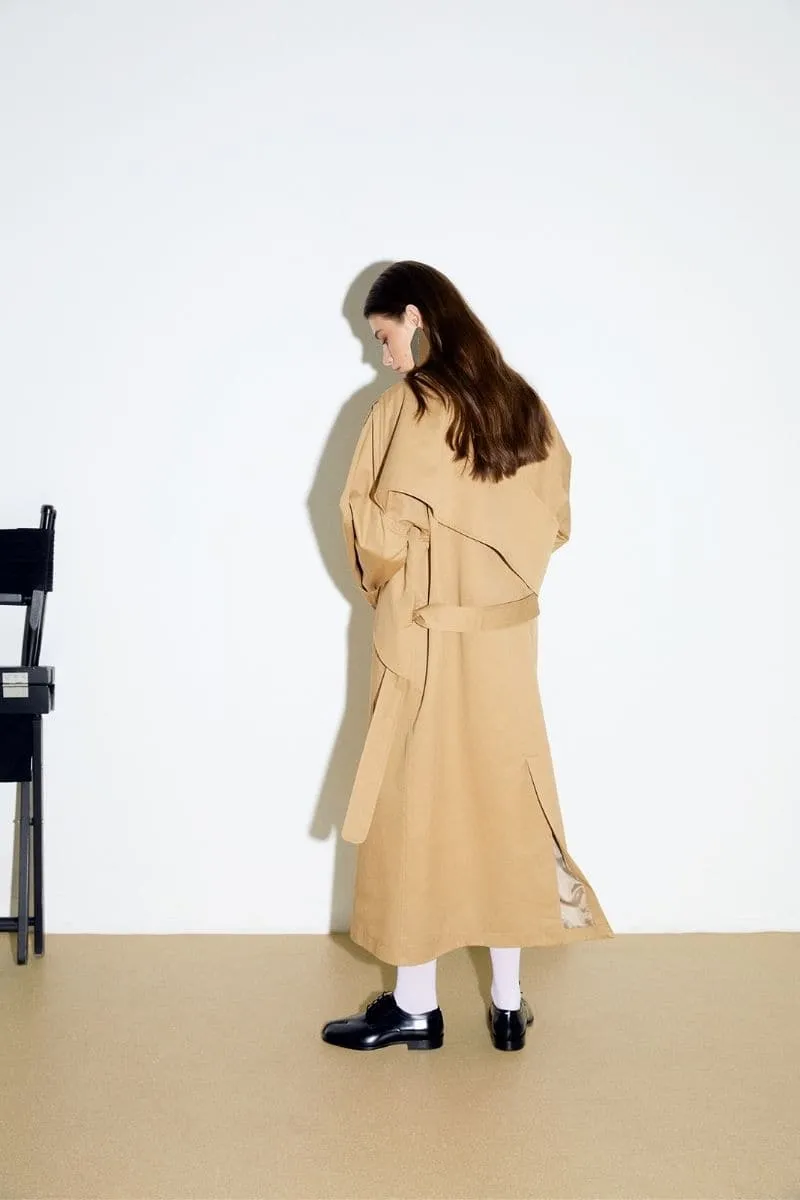 BEIGE GADGET TRENCH COAT