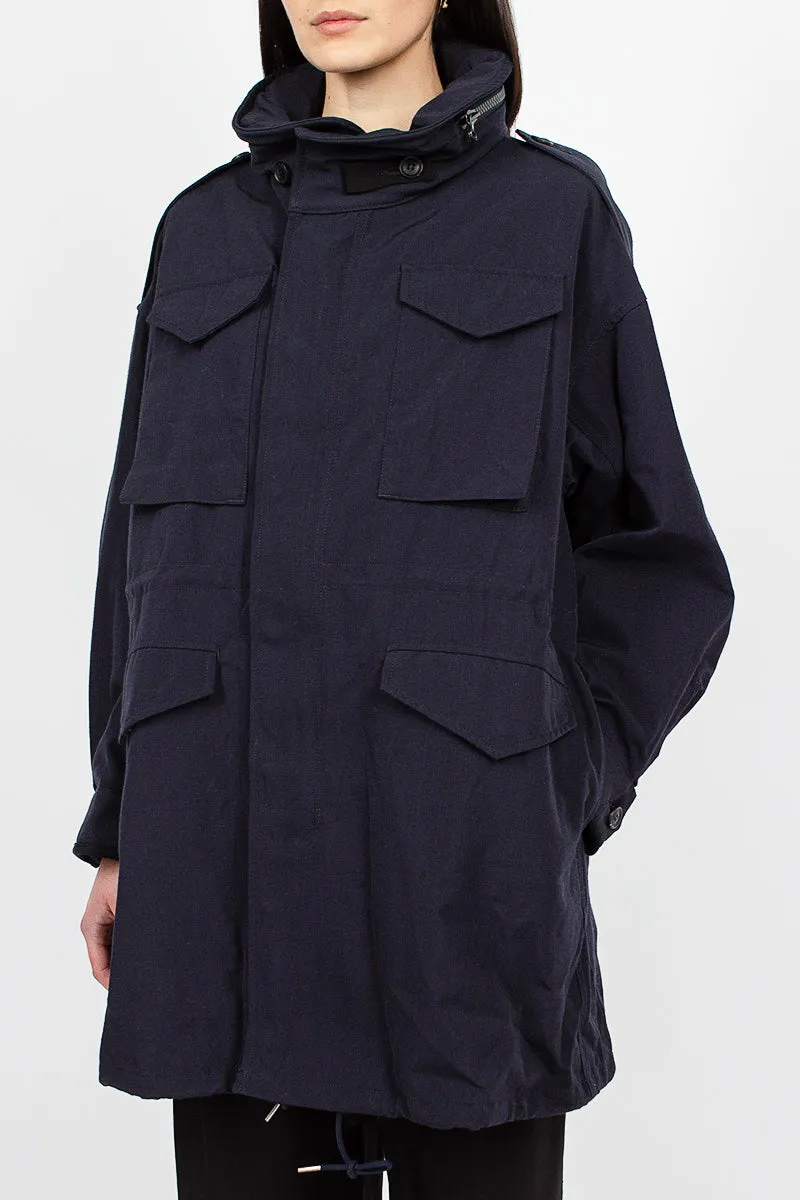 Bickle Gabardine Coat Navy