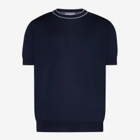 Brunello Cucinelli Contrast Trim Crewneck T-Shirt