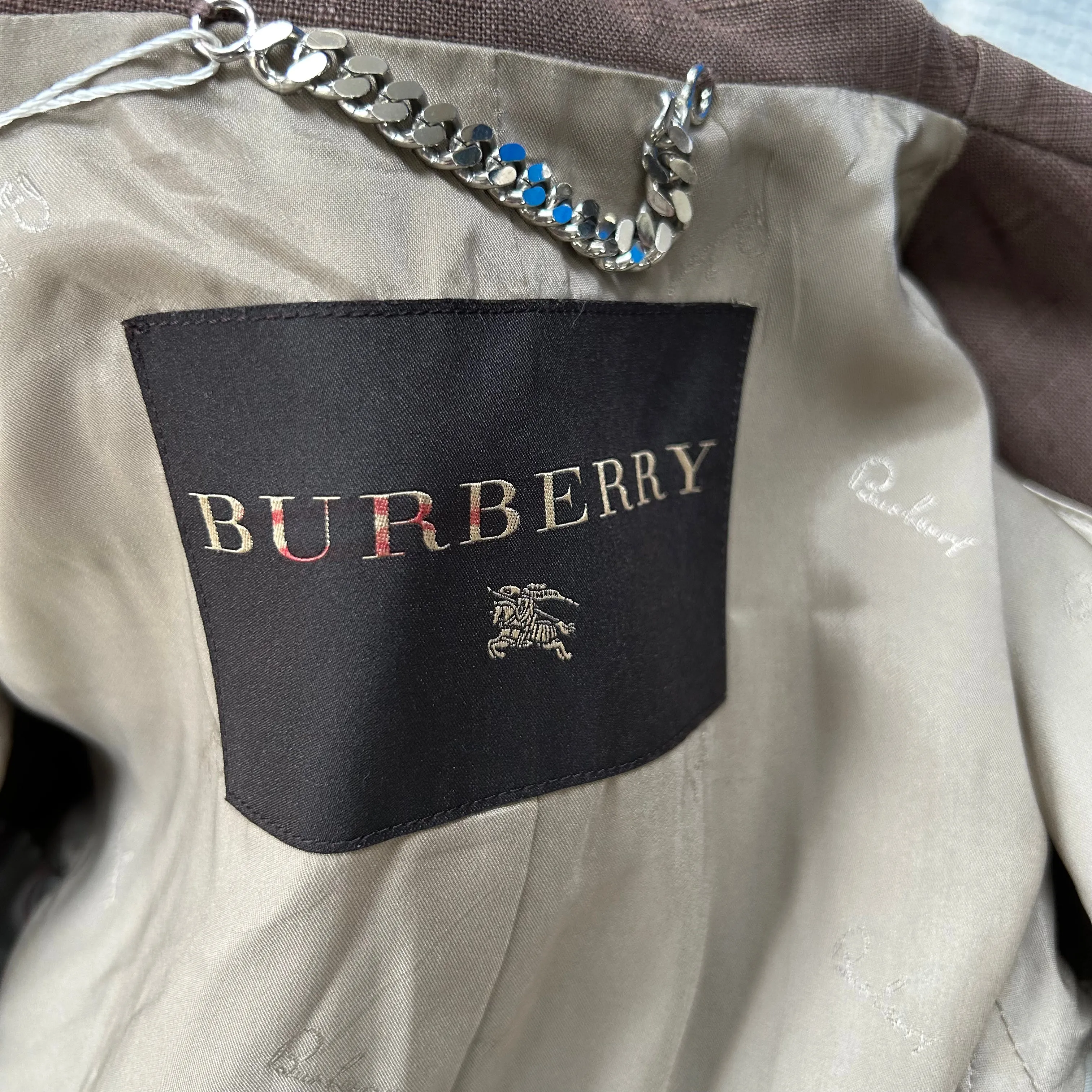 Burberry Cocoa Linen & Cotton Trench Coat XXS