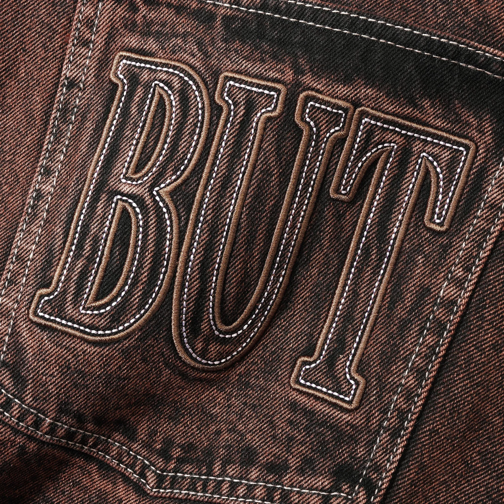 Butter Goods Applique Denim Jeans Acid Brown