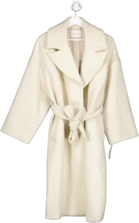 by malina Beige Della Oversized Wool Coat UK XS