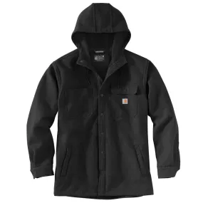 'Carhartt' Men's Rain Defender Heavyweight Hooded Shirt Jac - Black