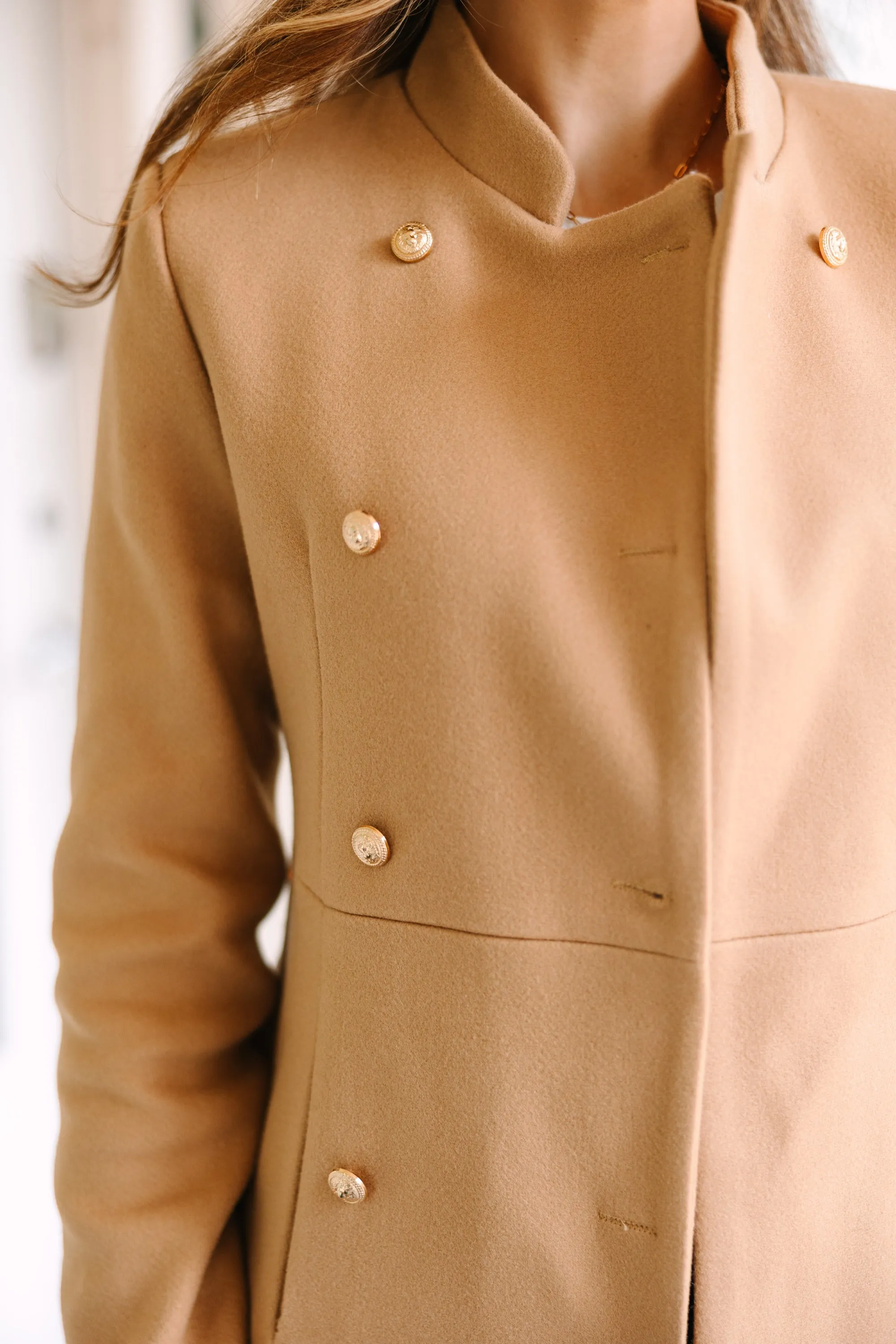 City Streets Camel Brown Coat