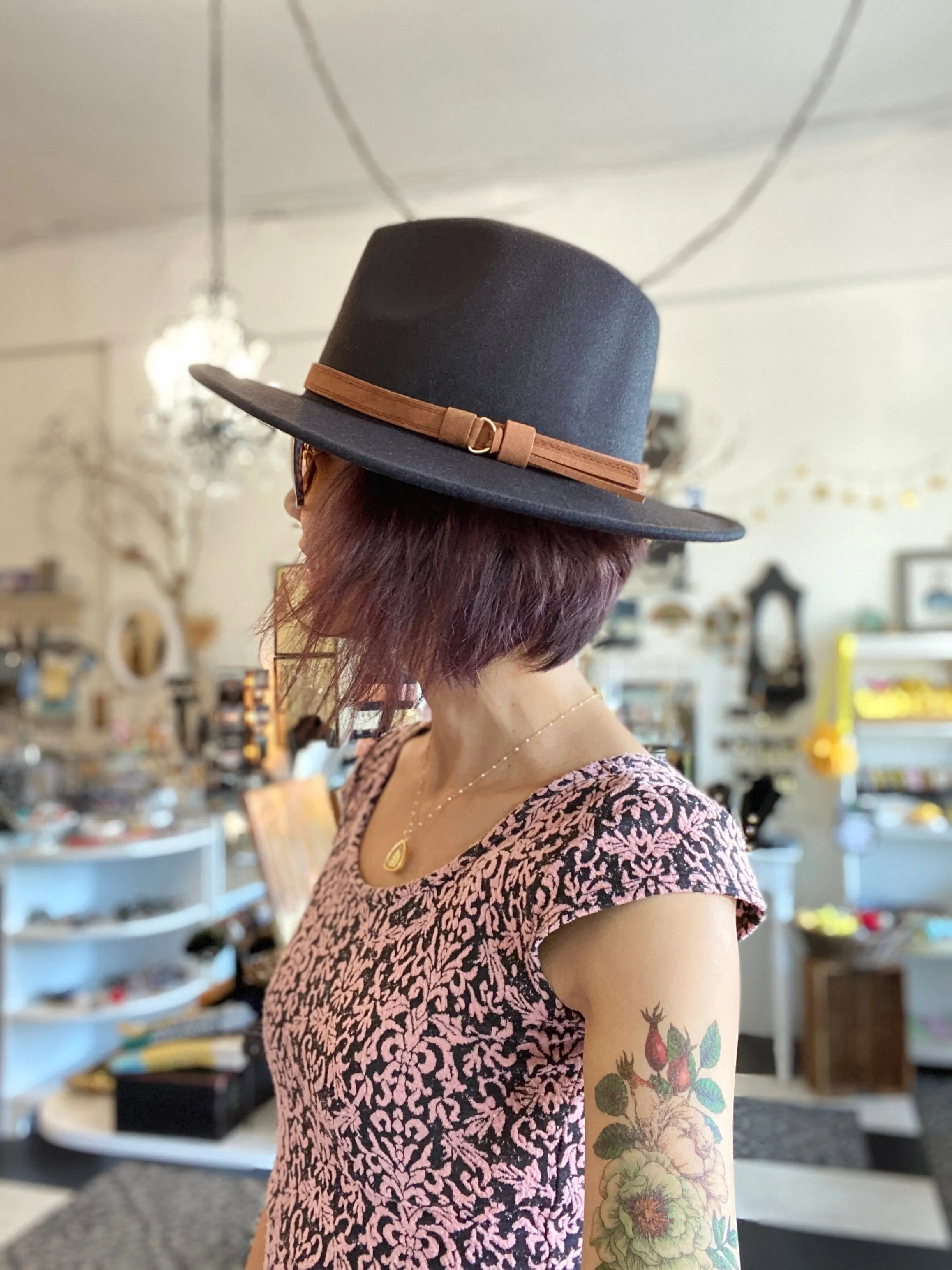 Felt Medium Brim Fedora Hat