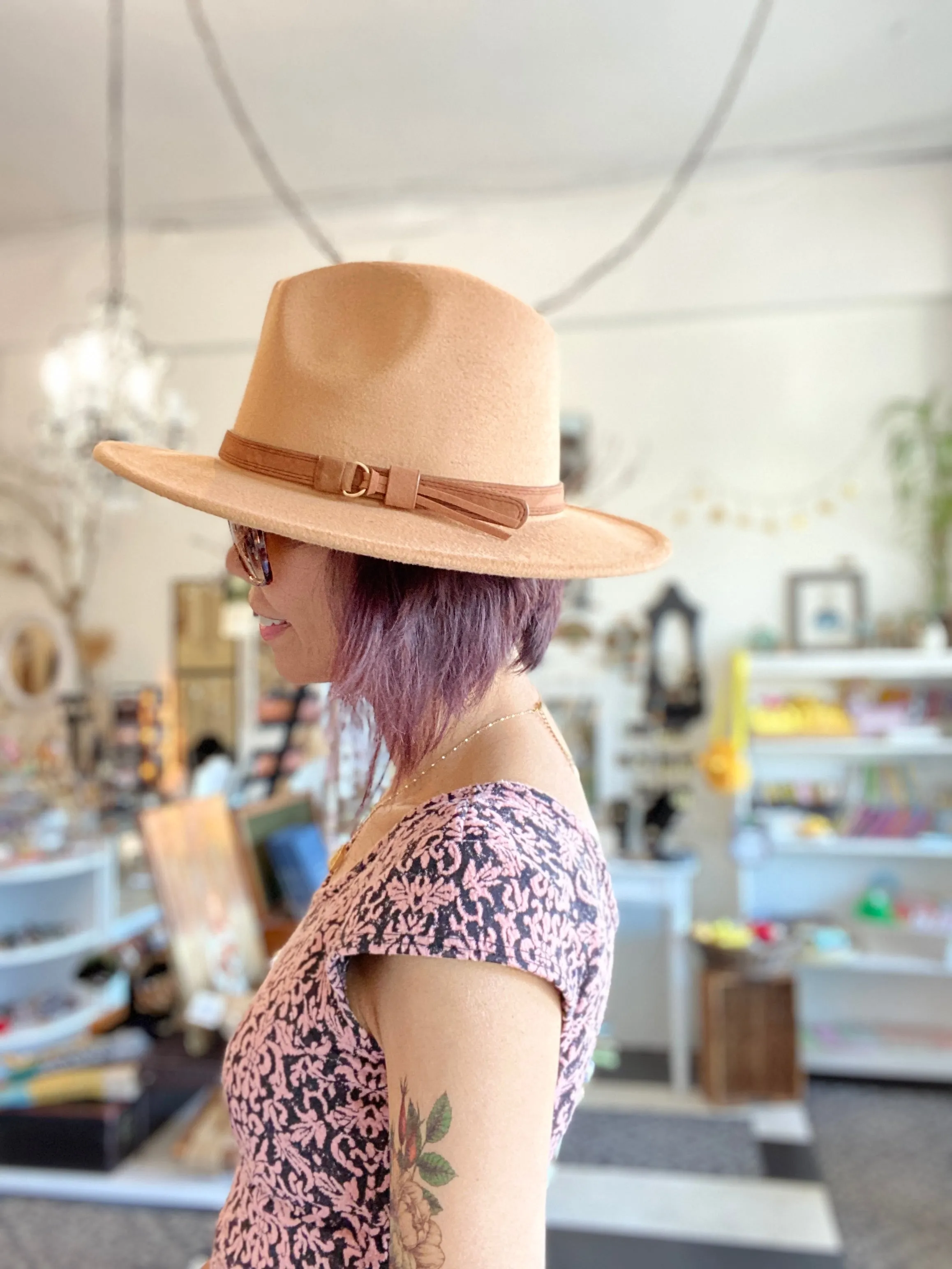 Felt Medium Brim Fedora Hat