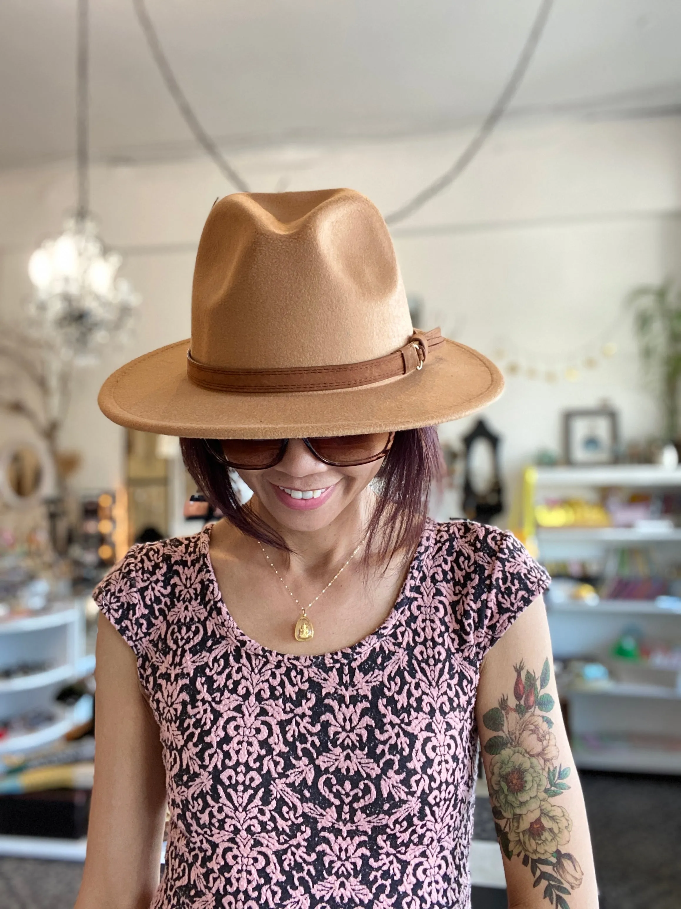 Felt Medium Brim Fedora Hat