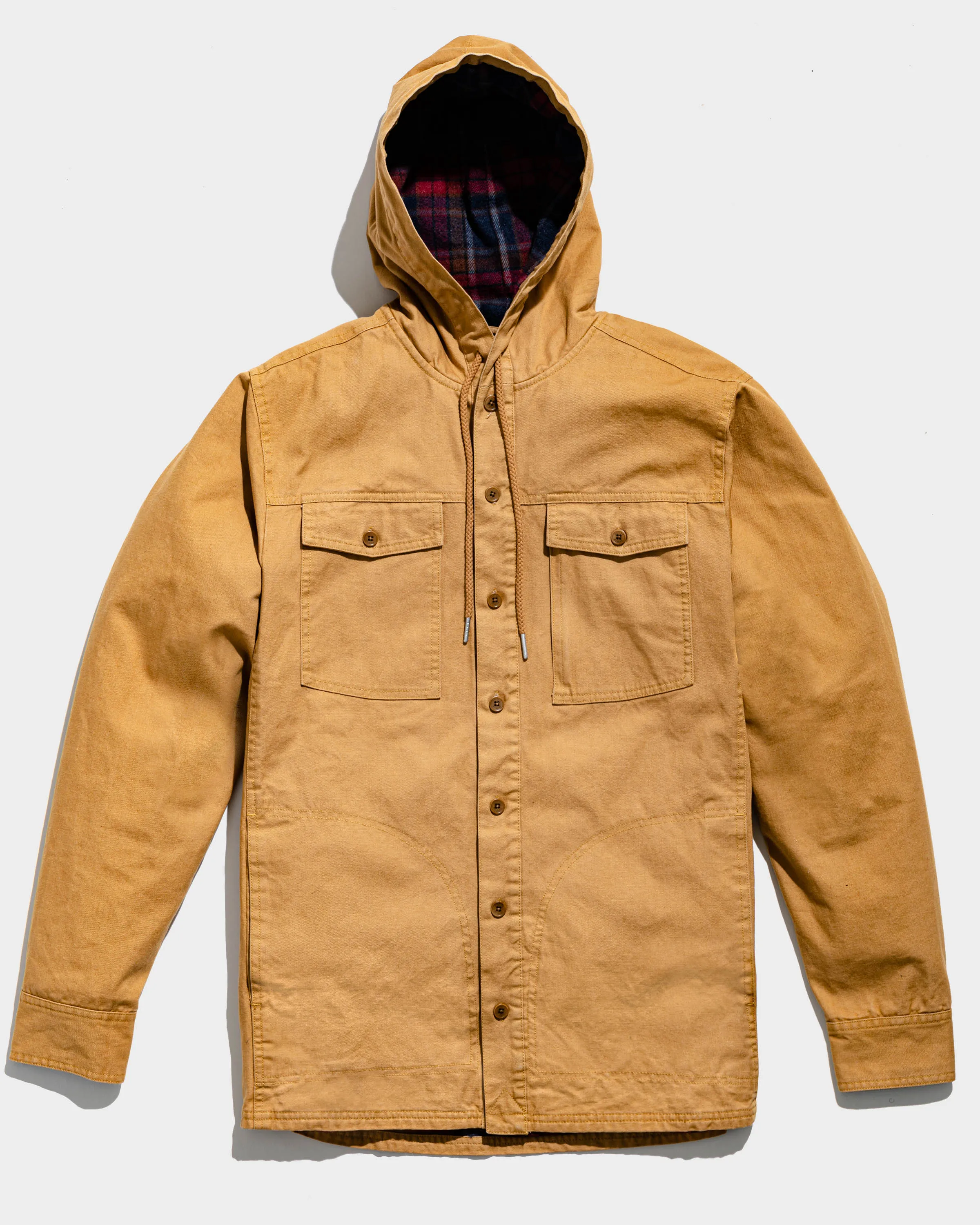 Flannel-Lined Hooded Chore Coat