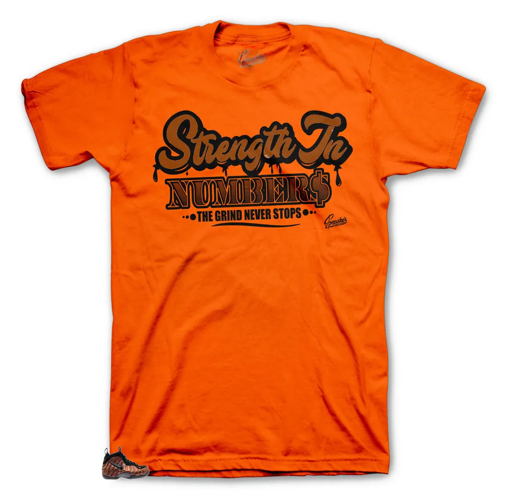 Foamposite Hyper Crimson Shirt - Strength to Numbers - Orange