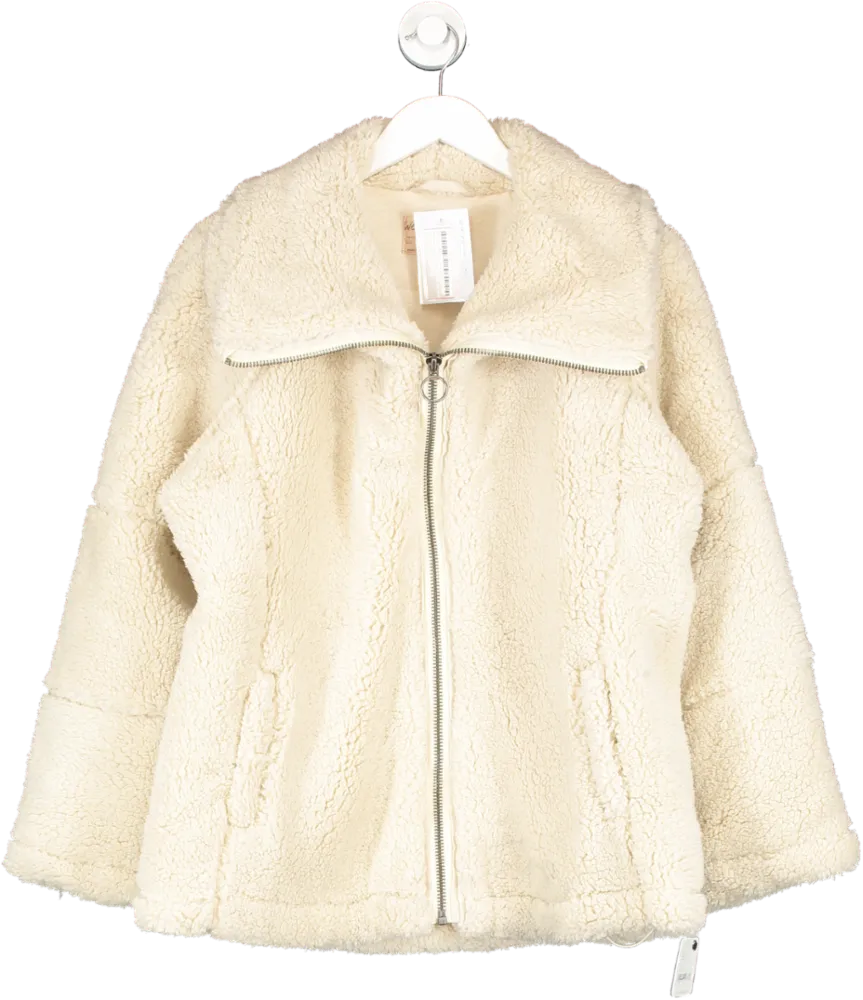 Free People Beige Raya Cosy Coat UK XS