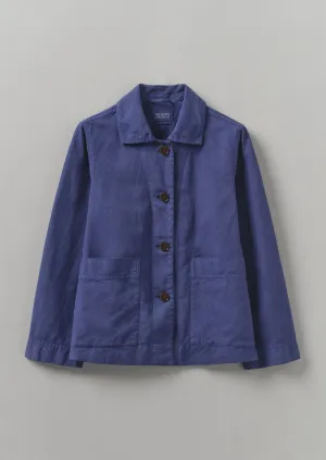 Garment Dyed Cotton Linen Jacket | Indigo