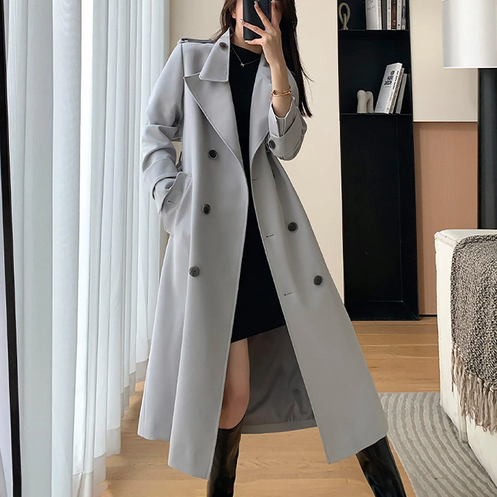 Gina Double Breasted Belted Trench Coat