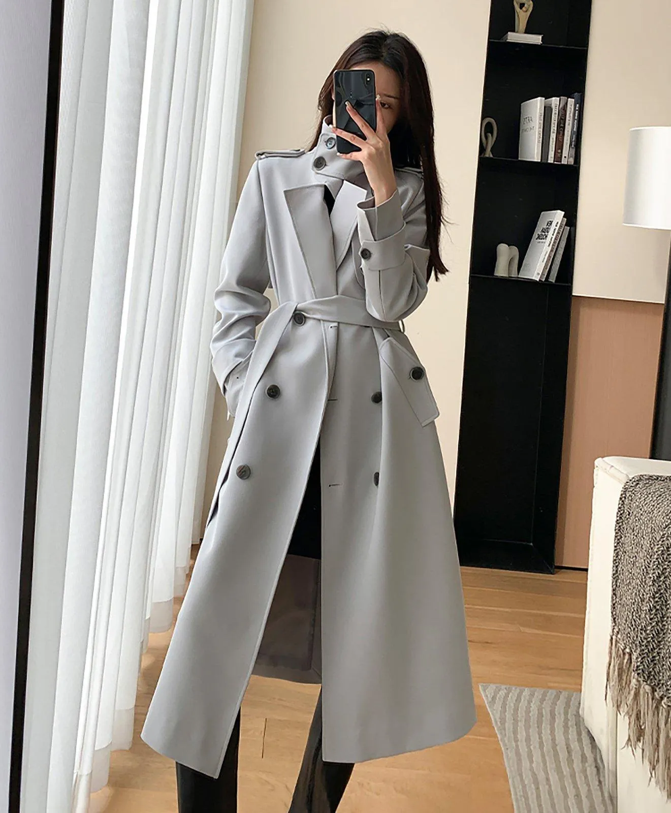 Gina Double Breasted Belted Trench Coat