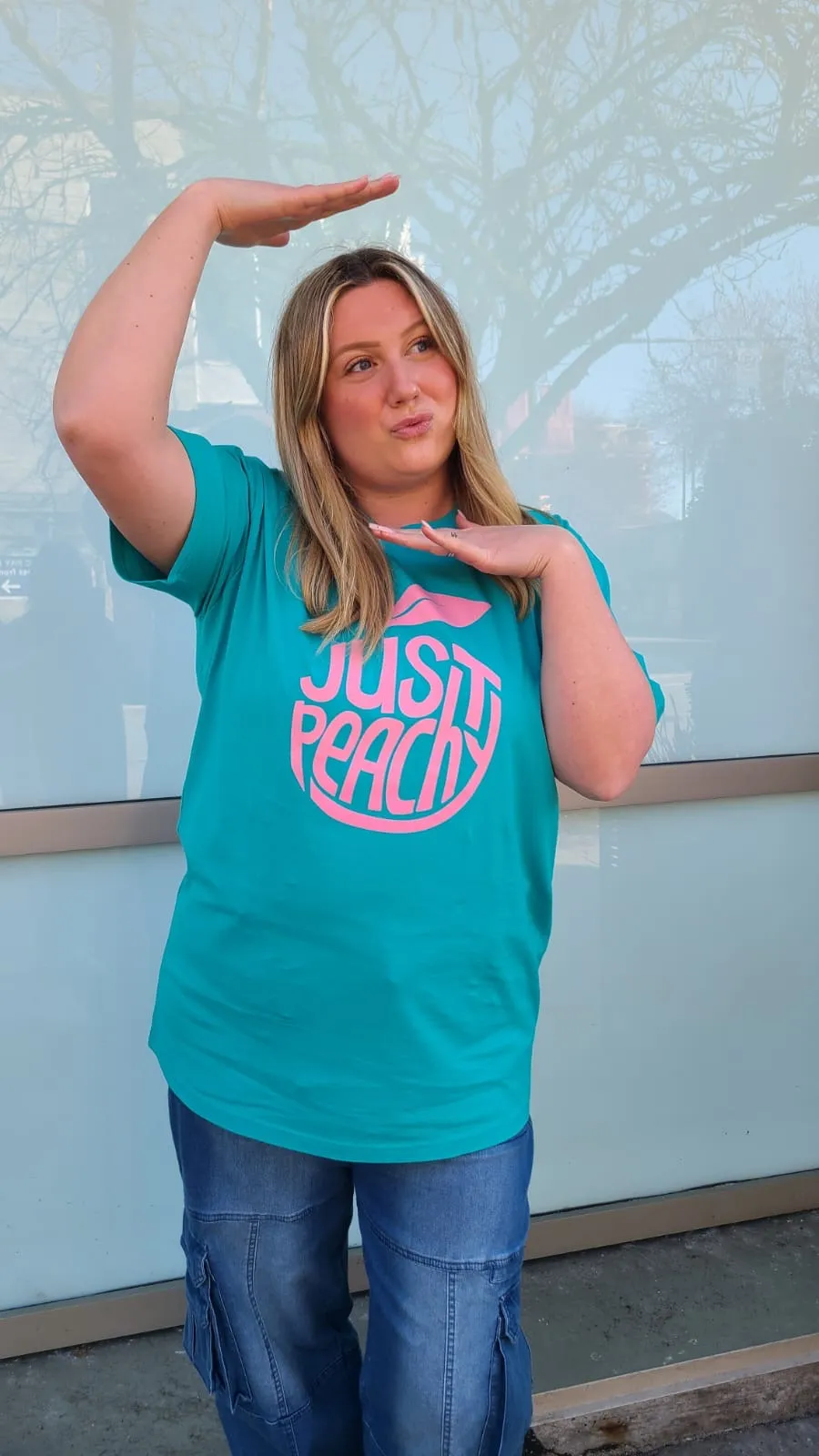 Just Peachy T-Shirt Teal