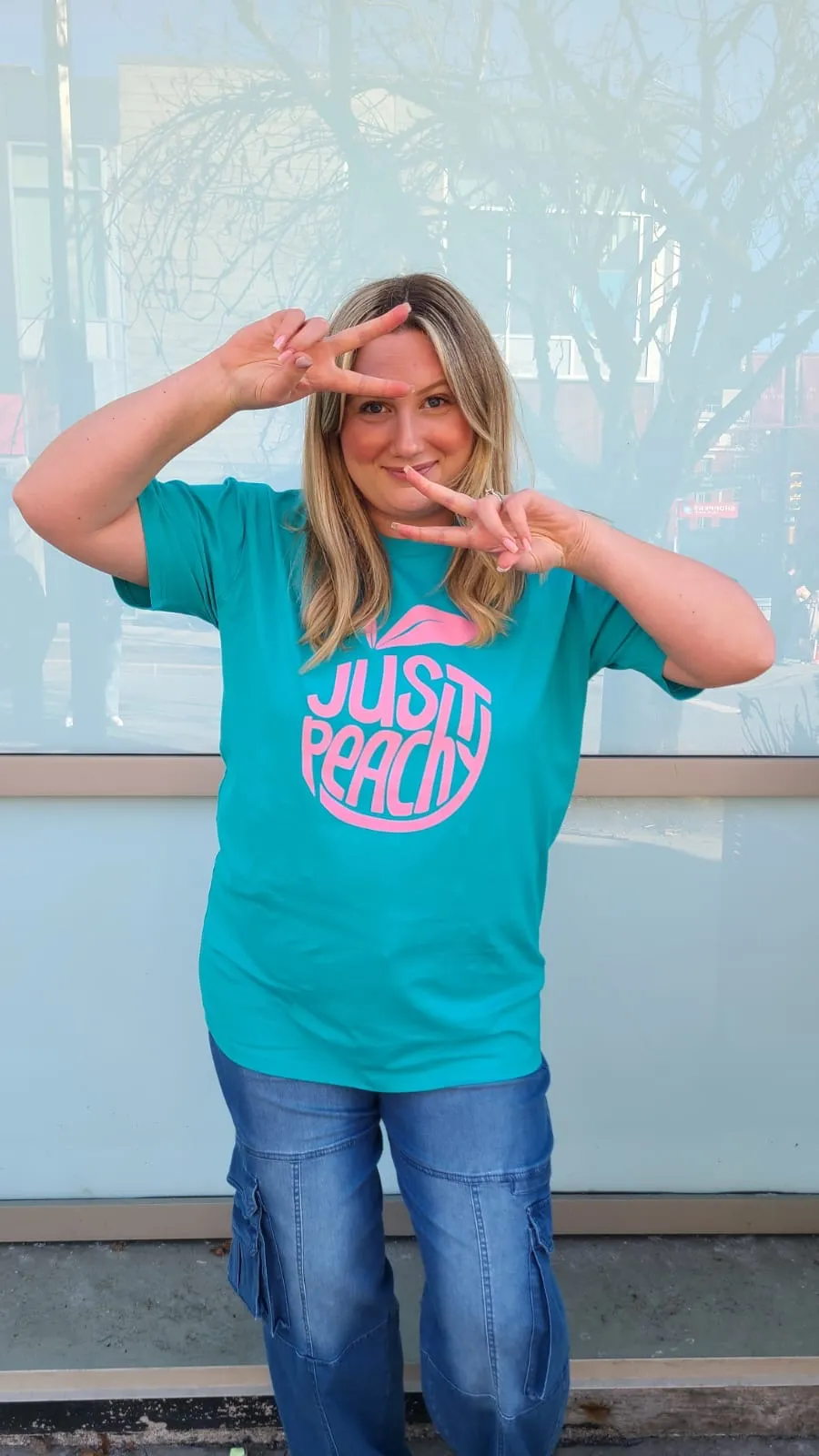 Just Peachy T-Shirt Teal