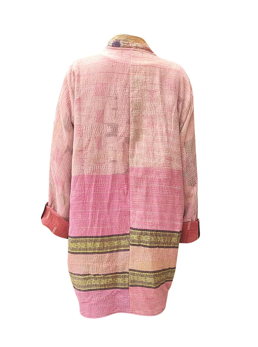 kantha vintage long jacket aarti