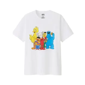 Kaws x Uniqlo x Sesame Street Group Tee White (Size L)