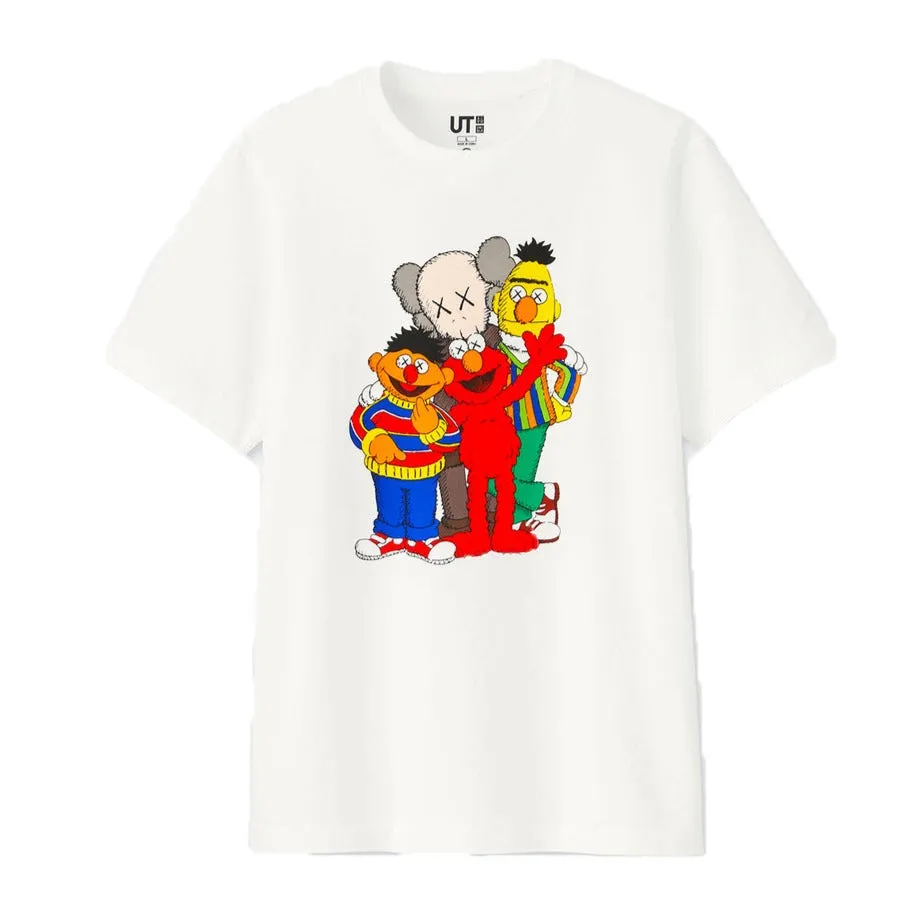 KAWS x Uniqlo x Sesame Street Group Tee White (Size XXL)