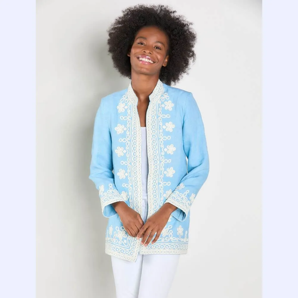 Linen Embroidered Jacket