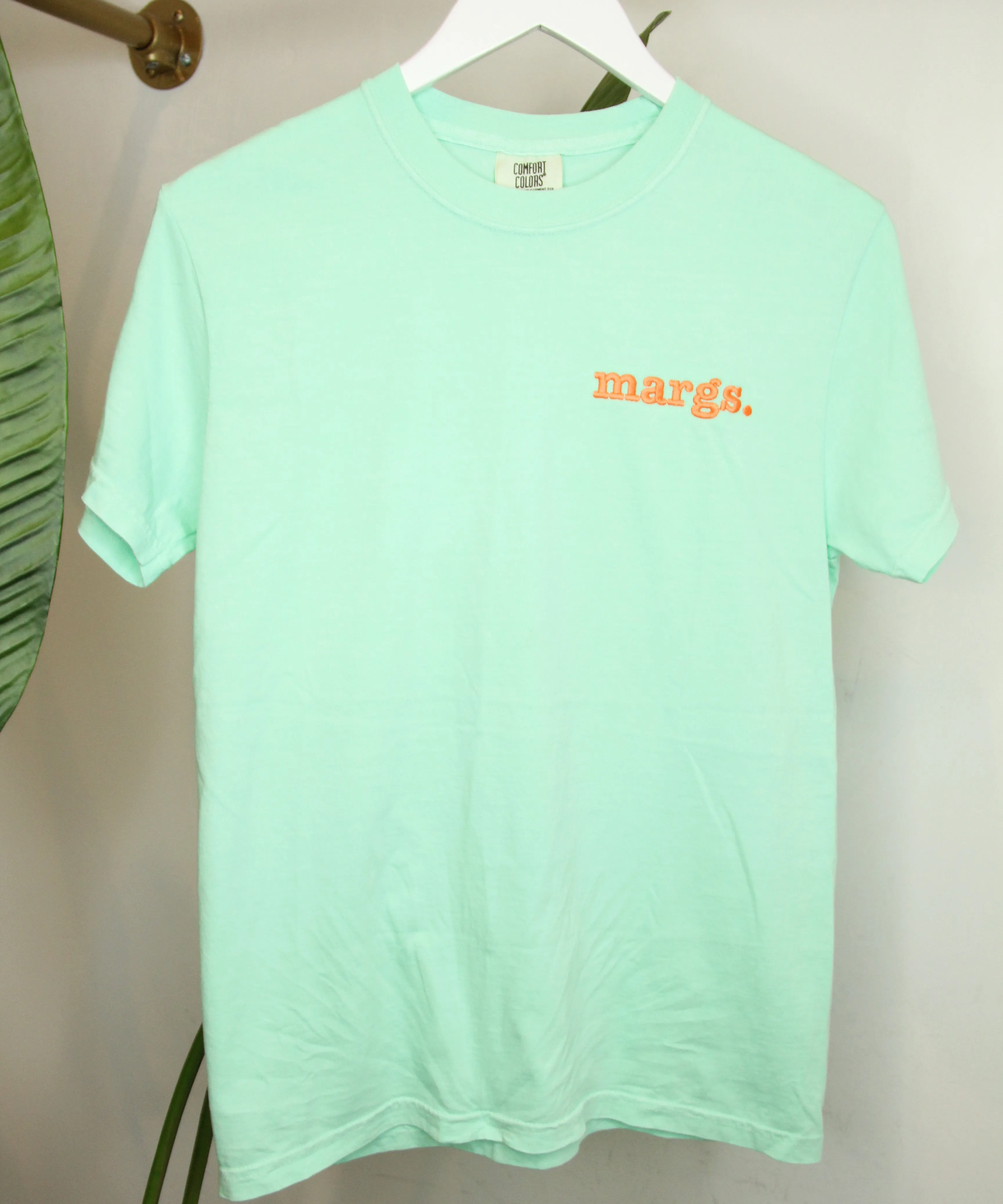 Margs. Embroidered T-Shirt - Mint