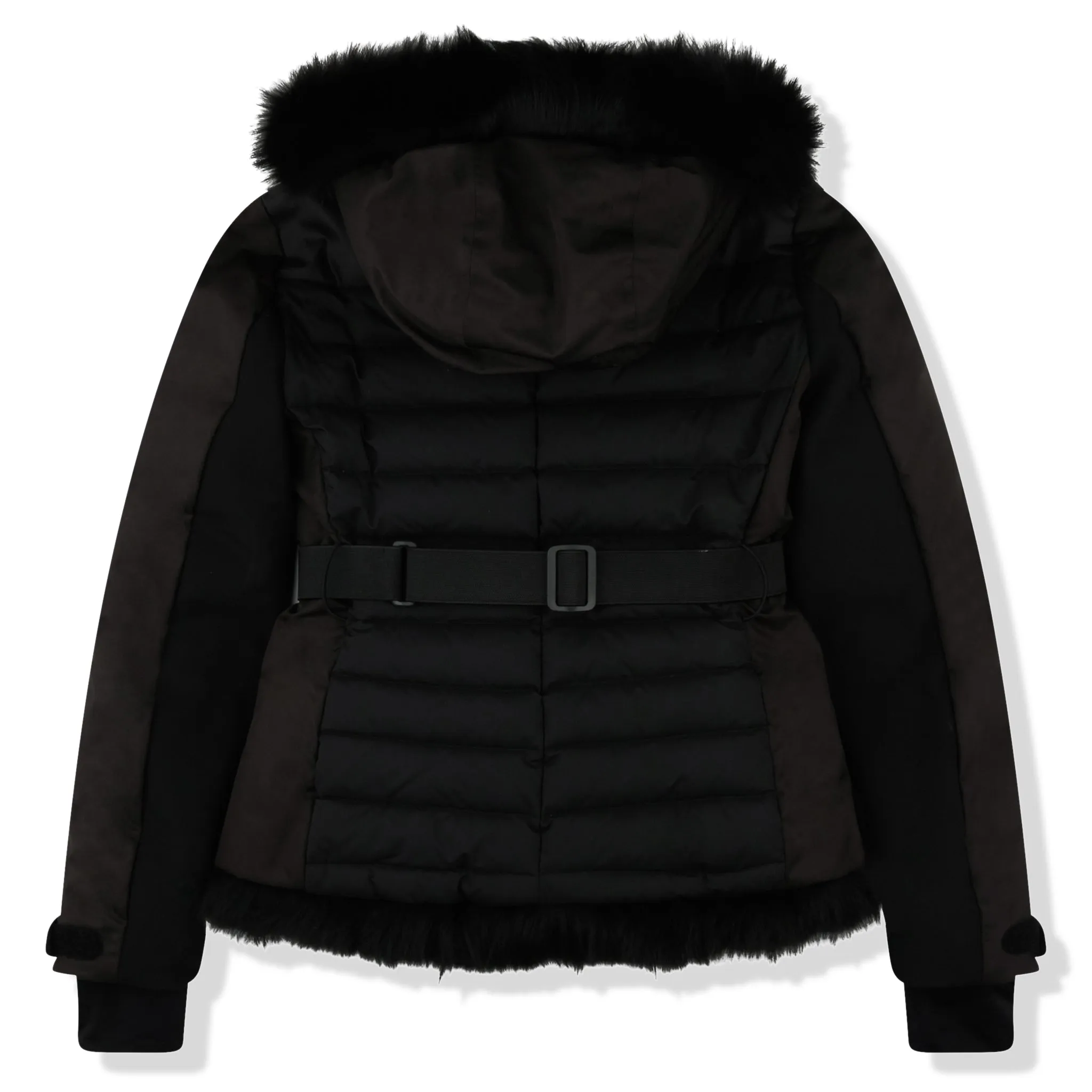 Moncler Ardiden Giubbotto Fur Hood Jacket Black