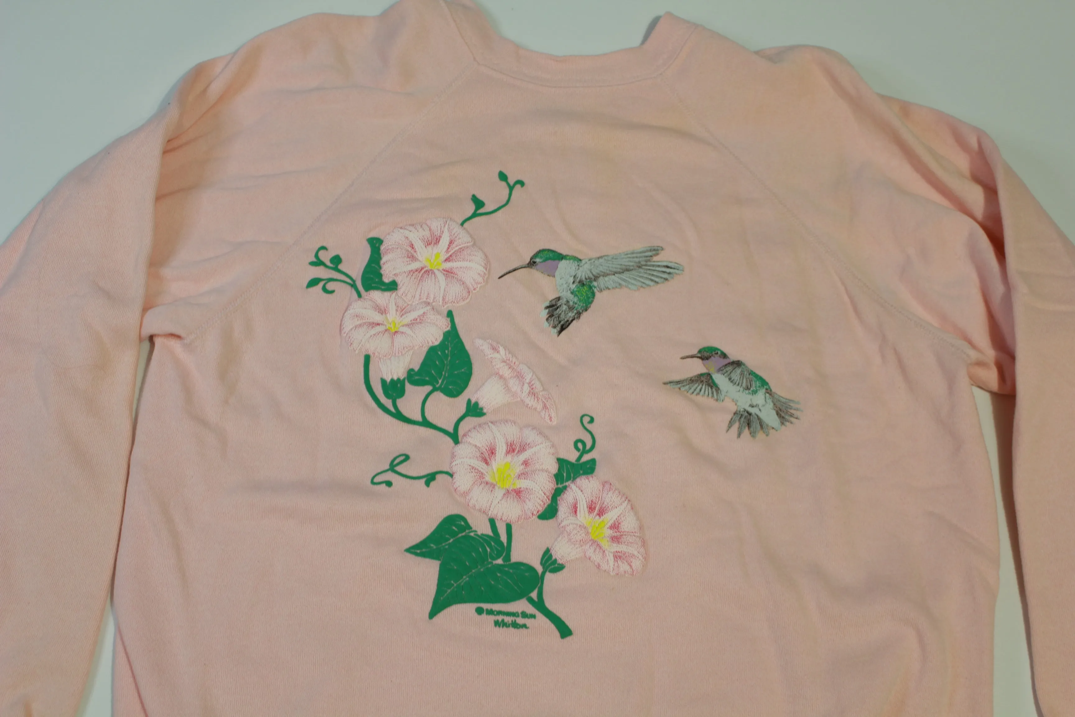 Morning Sun Whitton Vintage 80's Hummingbird Puff Print Sweatshirt