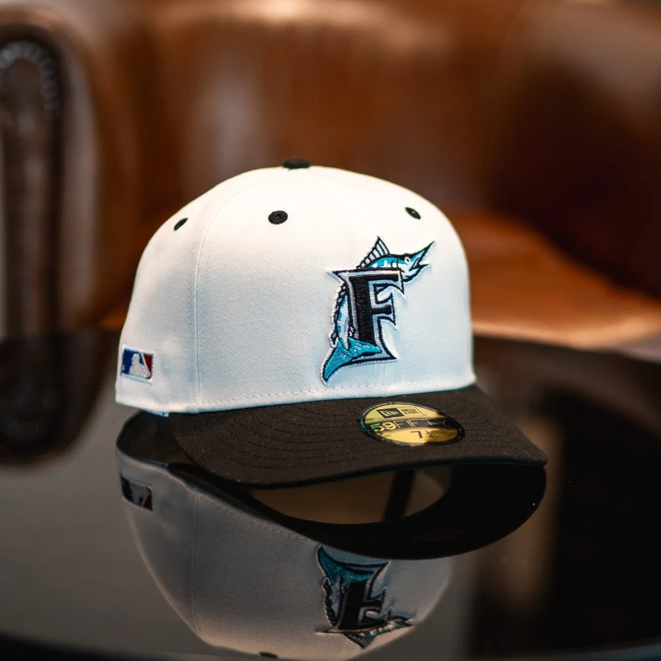 New Era Florida Marlins Side Batty Green UV (Off White/Black)