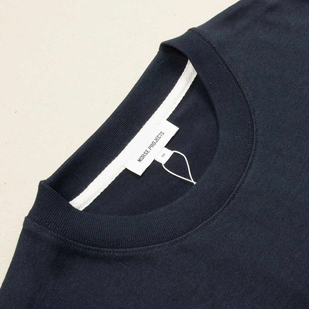 Norse Projects - Johannes Heavy Logo T-shirt - Dark Navy