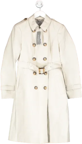 Principles Nude Checked Faced Trench Coat UK 8