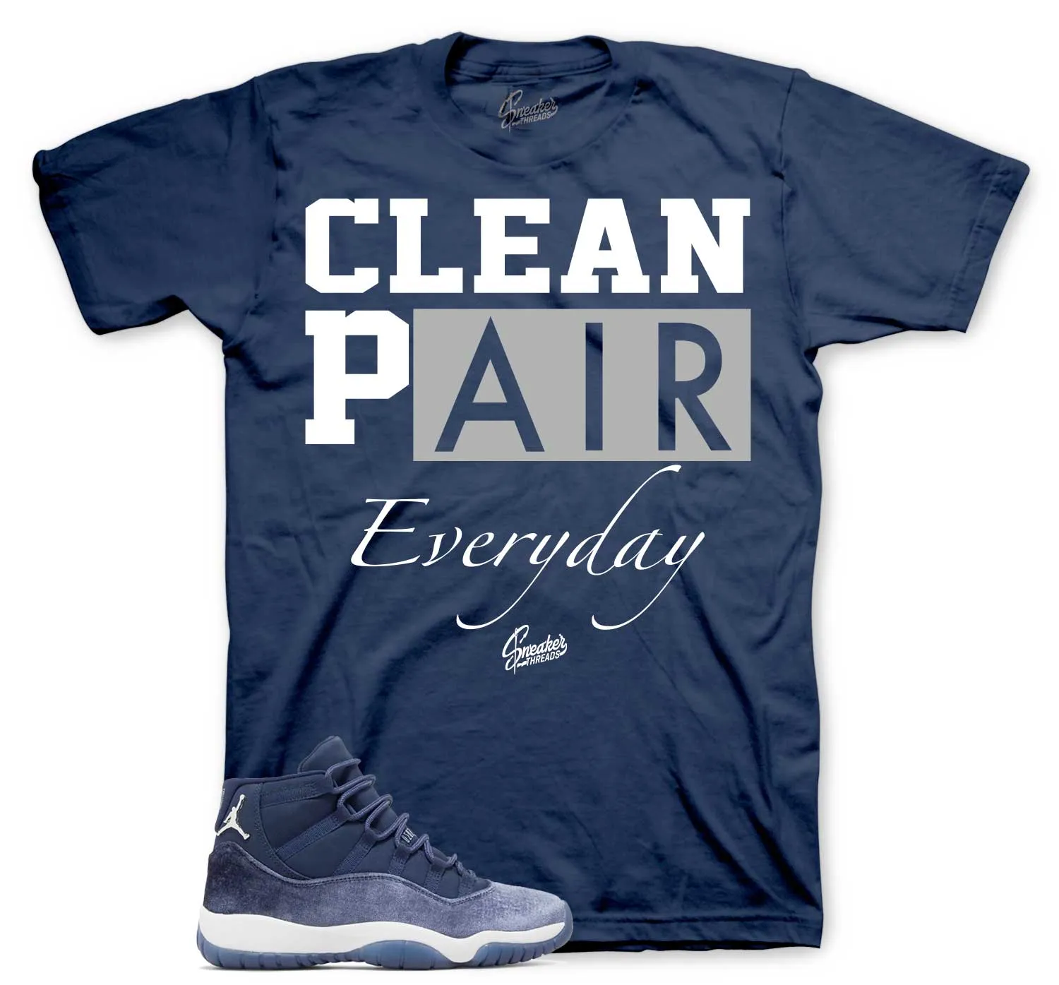 Retro 11 Midnight Navy 82 Shirt - Clean Pair - Navy