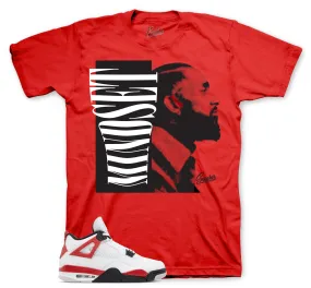 Retro 4 Red Cement Shirt - Mindset - Red