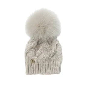 Sandstone Merino Wool Kids Beanie Hat