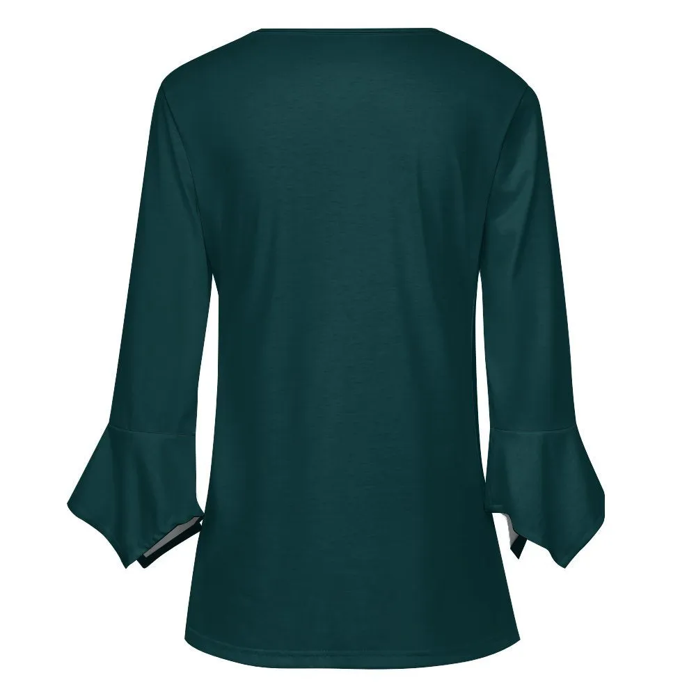 Women's Ruffled Petal Sleeve Top Women's ruffled petal sleeve top