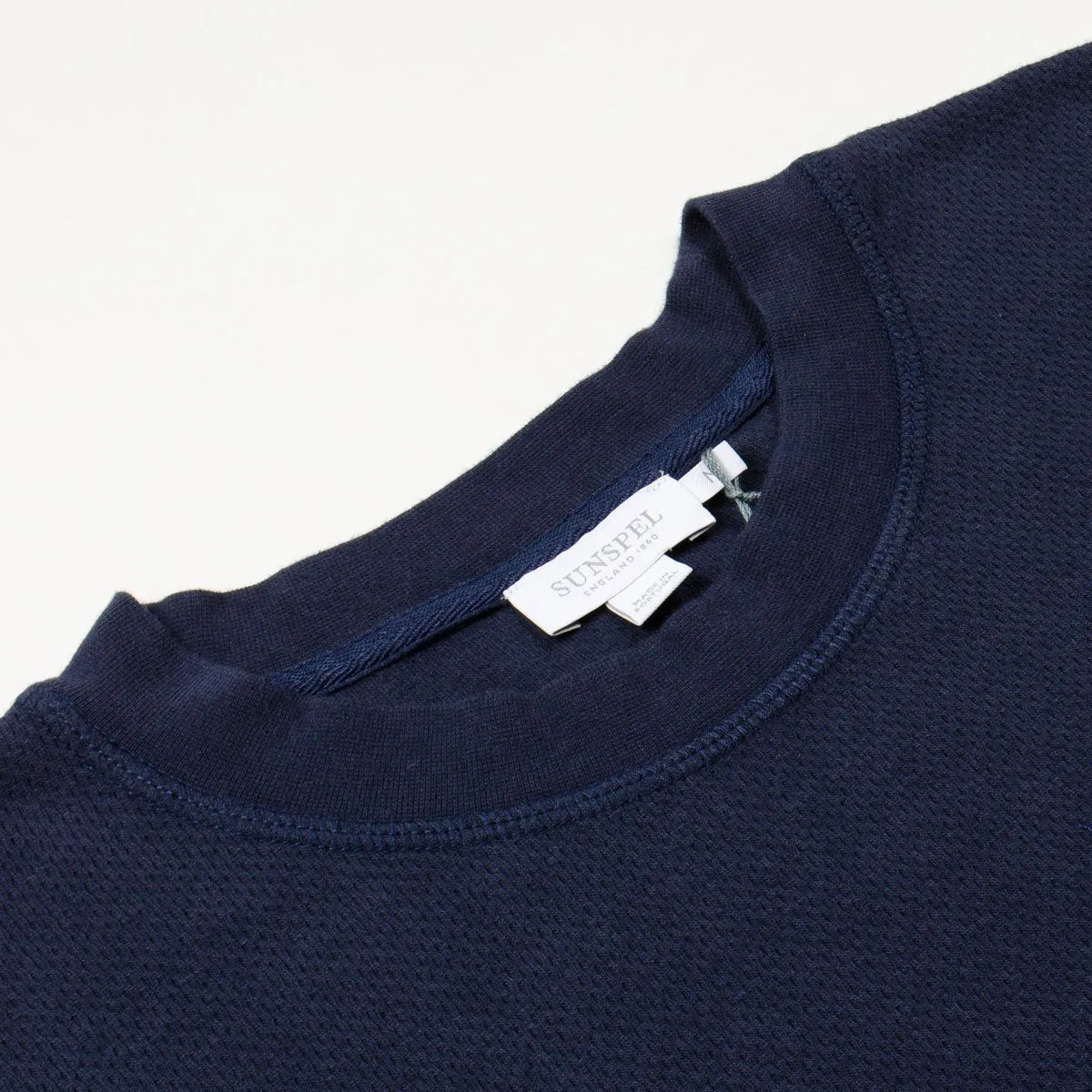 Sunspel - Long Sleeve Cellulock T-shirt - Navy