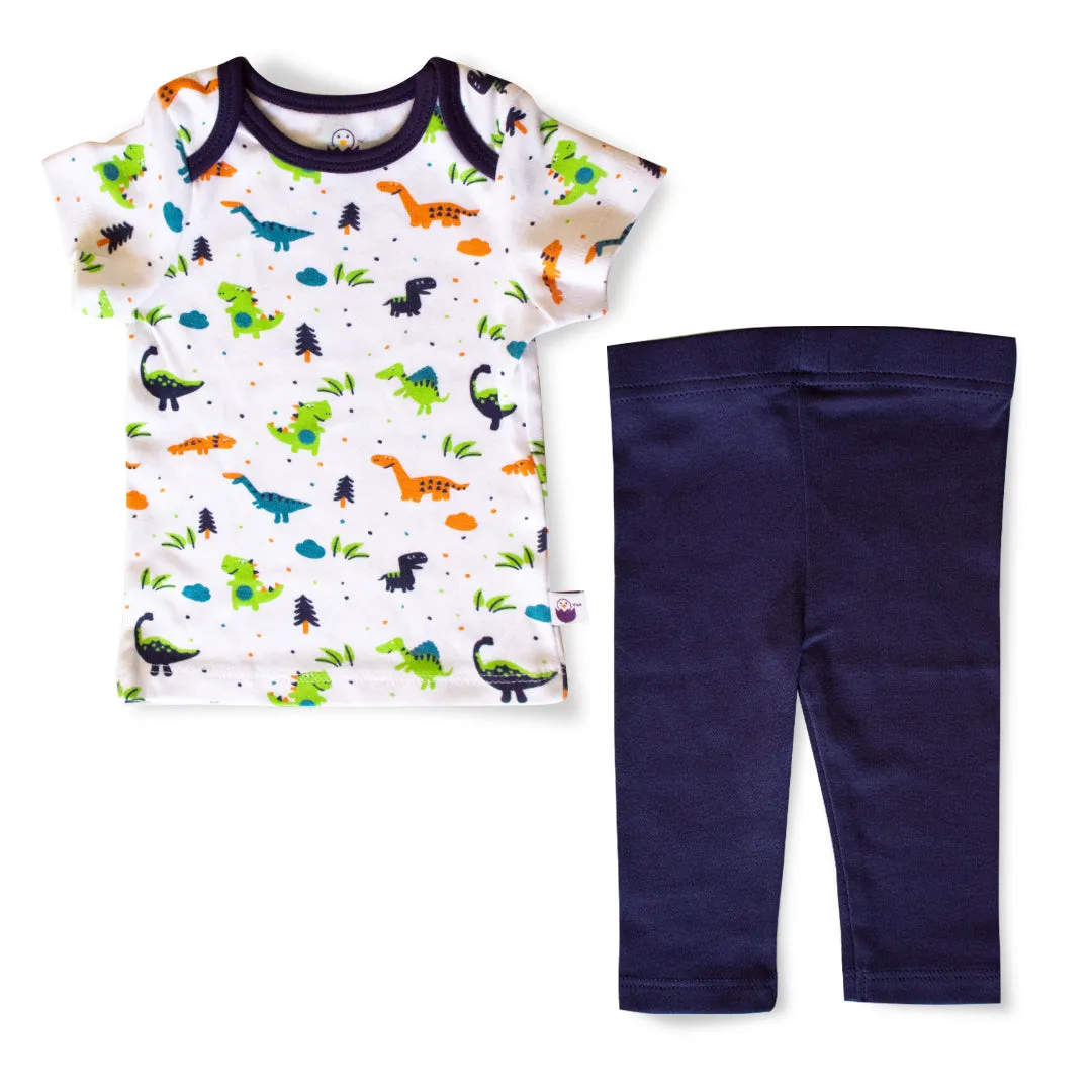 TShirt & Pants -Pyjama Set - Dino world T-shirt Navy Blue Pants