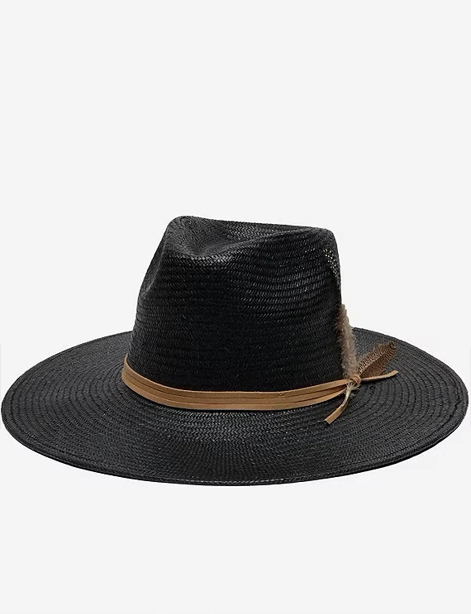 Valencia Straw Hat, Black