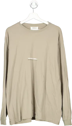 Vanquish Beige Athletics Division Long Sleeve T Shirt UK L