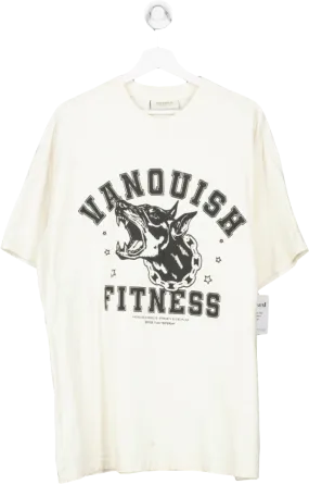 Vanquish Cream Tsp Vintage Dobermann Oversized T Shirt UK L