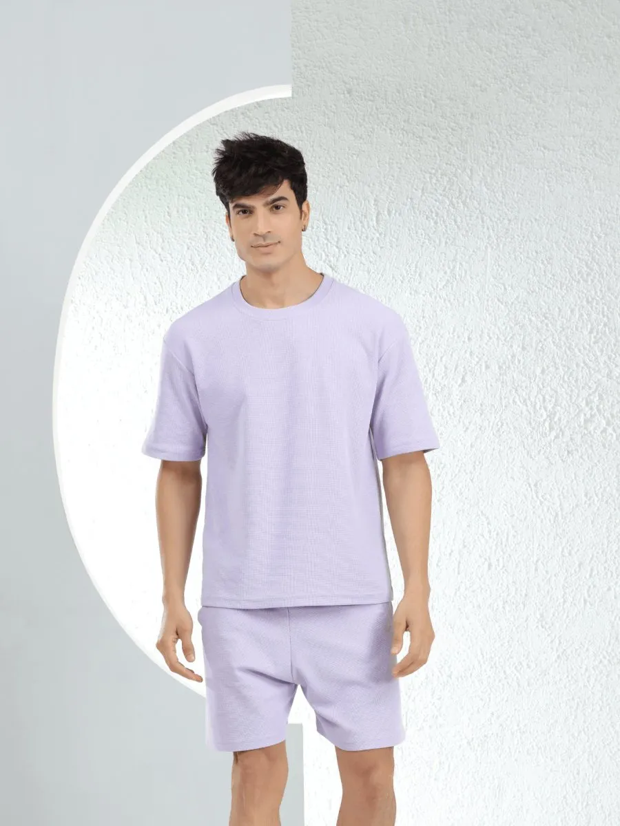 Waffle Oversized Lilac Co-ords