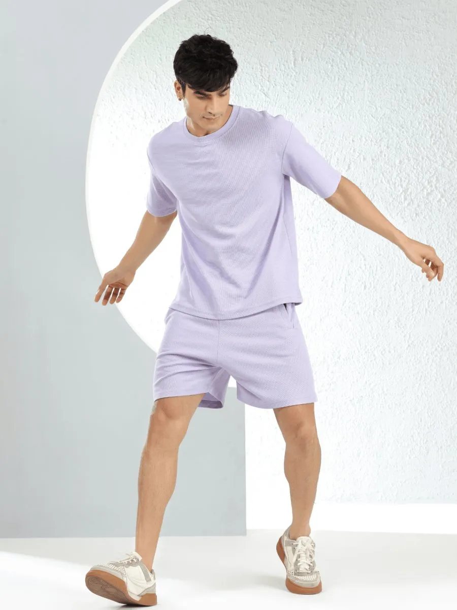 Waffle Oversized Lilac Co-ords